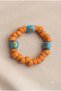 Handmade Orange Bodrum Glass Flexible Bracelets