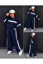 Striped Detailed Oversize Girls' Tracksuit Set - Age 3/10 - 31781 - 3