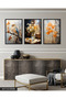 Daisy and Bird in a Vase 3 Piece Wooden Framed Painting Act - 4