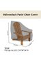 One outdoor garden chair cover, measuring 80x85x91 cm, stackable, made of 210D Oxford cloth with cord loops, suitable for furniture (Option B). - 4