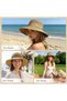 Elegant straw sun hat with an extra-wide brim and linen bow - UV protection, breathable, perfect for the beach vacation. - 2