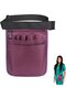 Women's nurse waist bag purple multi-compartment adjustable.