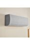 Two-piece air conditioner cover set, for household and indoor conditioners, dust all-around protective portable (universal, light gray).