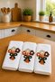 Spring 3-Piece Embroidered Gift Dowry Set 100% Cotton Kitchen Towel Set Boxed 30X50 cm - 2