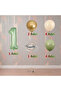Bal10 Water Green Number Balloon Set Age-4 - 2
