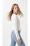 Steel Knit Crop Knitwear Cardigan with Sleeve Zipper Detail - 4