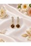 Tiger Eye Design Earrings - 2
