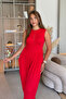 Comfortable Red Shalwar Jumpsuit with Waist Detail - 8