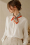Royal Chain Orange Digital Patterned Scarf