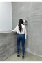 Women's Blue High Waist Skinny Narrow Leg Blue Denim Jean Pants - 5
