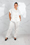 Women's Plus Size Muslin Jacket and Pants Two-Piece Set - 6