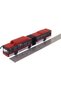 Majorette Man Lion's City Red White Metal Toy Bellows City Bus 20 cm - 7