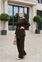 Asymmetrical Cut Tunic Stylish Design Trouser Suit Outfit - 4