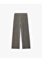 Comfortable Fit Elastic Waist Ribbed Long Wide Leg Pants - 2