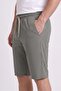 Men's Khaki Striped Combed Cotton Modal Capri - 3