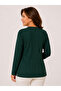 Women's Middle Age and Above Nefti Ribbed Slit Mother Blouse - 2