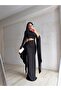 Sorenta Waist Detailed Maxi Dress 4019 - Black - 3