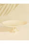 Ivory Glass Cake Stand With Gold Rim 32cm