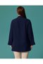 Plus Size Accessory Button Detailed Classic Collar Tunic - 3