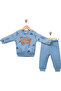 Baby Boy Seasonal 2-Piece Set Airplane Patterned Long Sleeve Cotton Comfortable Daily Set-Blue - 2