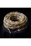 Yellow Blue Floral Patterned Hand Knitted Flat Shoelaces - 3