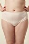 10-Pack Women's Cotton Plus Size High Waist Panties - Self-Patterned Jacquard Underwear Set - with Sleep Band Gift - 4