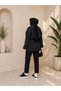 Button Detailed Belted Oversized Short Bondite Trench Coat - 3