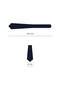 White Striped Navy Blue Silk Tie – 8 cm Wide - 8