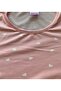 Women's Oversized Printed Long Sleeve 100% Cotton Crew Neck Pajama Set - 6
