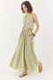 Women's Vest and Pocket Detailed Flared Skirt Mint Green Set - 6