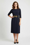 Women's Knitted Buckle Elastic Wide Belt Black Yellow - 2