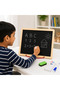 2 in 1 Double Sided Wooden Slate and Learning Board Chalkboard for Writing & Drawing with English Letters, Numbers & Math Learning Board, Includes 3 Colored Chalks, Chalk Holder, Marker & Eraser - 3