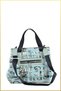 Mely Parachute Fabric Printed Large Size Hand and Shoulder Bag - Mint Green - 7