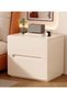 1-Piece Modern Design Wood Nightstand for Bedroom Wide Top End Table with Storage Drawers Bedside Storage Cabinet for Living Room Office 40x41x45 cm (Fully Assembled) - 8