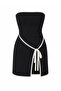 Black Knitted Ribbed Mini Dress - 2Y9982