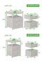 Nightstand with 2 Fabric Drawers, Bedside Table with 1 Open Shelf, Side Table for Living Room and Bedroom, Bedside Nightstand with Metal Frame and Wooden Top - 2