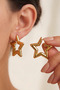 Gold Color Starfish, Star and Minimal Model 3-Piece Earring Set - 2