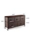 TV Table TV Cabinet Dressing Table with 5 Drawers Large Capacity Storage Cabinet Clothes Cabinet Bedroom Storage Cabinet (Brown) - 5