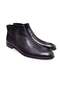 Black Color Laceless Genuine Leather Men's Boots