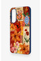 Samsung A37 Compatible Orange Lily Patterned Silicone Case - 4