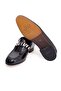 Black Color Laceless Genuine Leather Men's Shoes - 3