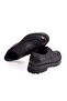 Black Color Lace-Up Genuine Leather Men's Shoes - 2