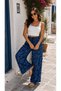 Viscose Basic High Waist Wide Leg Lace-Up Women's Trousers Dasanli