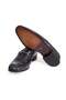 Black Color Laceless Genuine Leather Leather Sole Men's Shoes - 3