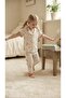 Dlş 6112 Girl's 100% Cotton White Tulip Muslin Fabric Buttoned Pajama Set - 2