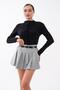 Women's Stand Collar Front Ruffle Detailed Button Closure Knitwear Cardigan 265160 - - 5