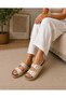 Adjustable Double Buckle Anatomical Soft Sole Extra Lightweight Women's Home and Guest Slippers