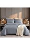 Luxury Stripe Bedding 6-Piece Set - Premium Hotel Quality Microfiber Duvet Cover Set, Ultra Soft, Smooth & Machine Washable Over-Sized Bedding Set - 7