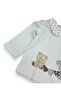 Baby Girl Polka Dot Teddy Bear Printed Hat 3-Piece Newborn 0-3 Months 100% Cotton Bodysuit Set - 2