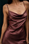 Strappy Collar Satin Midi Dress - 2